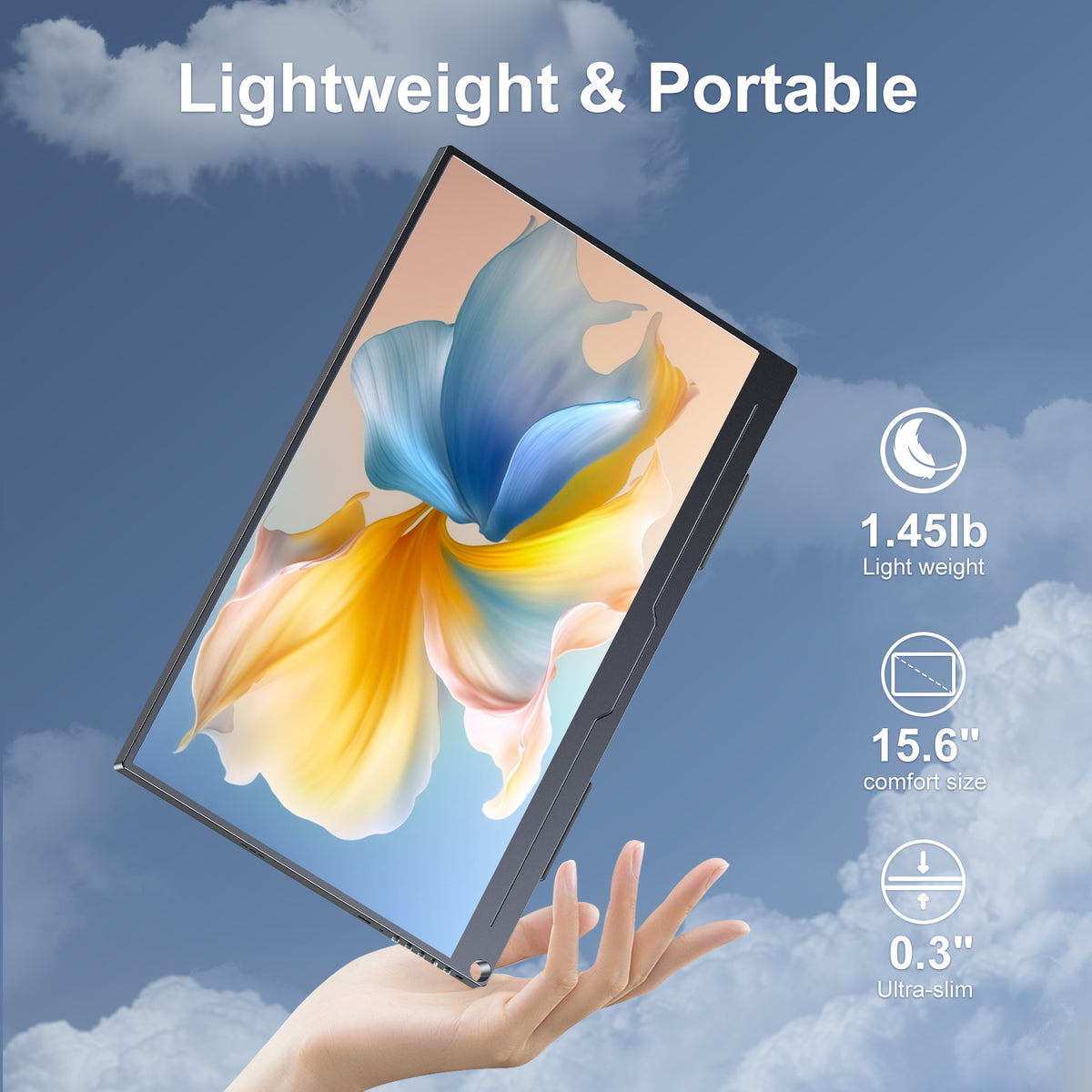 Écran portable 15,6 pouces Full HD IPS HDR polyvalent