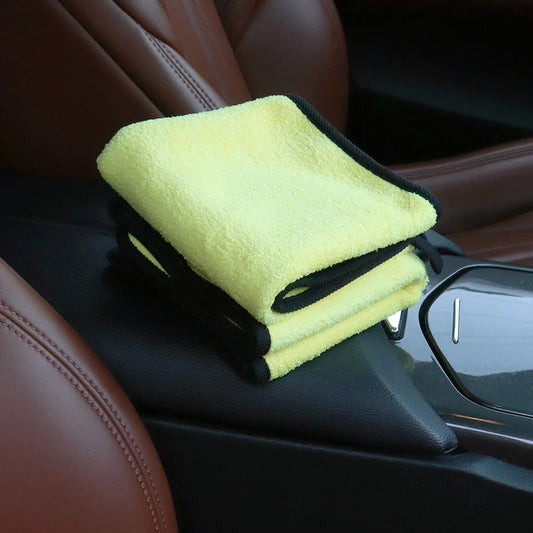 Serviette de voiture de couleur unie douce, carrée, pour le nettoyage de voiture, serviette en microfibre pour cheveux et mains, serviettes de salle de bain