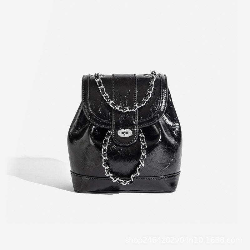 2026 New Korean Style Fashionable Quilted Chain Casual Women's Backpack, Chanel-Style Versatile Backpack