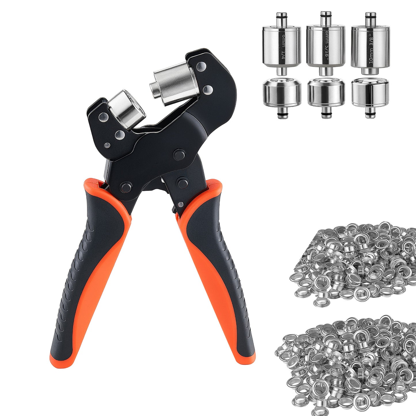 Kit œillets 900 pièces, tailles 1/4, 5/16 et 3/8 po