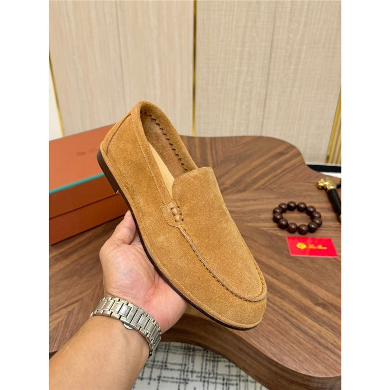 Mocassins homme en suède à enfiler, confort casual