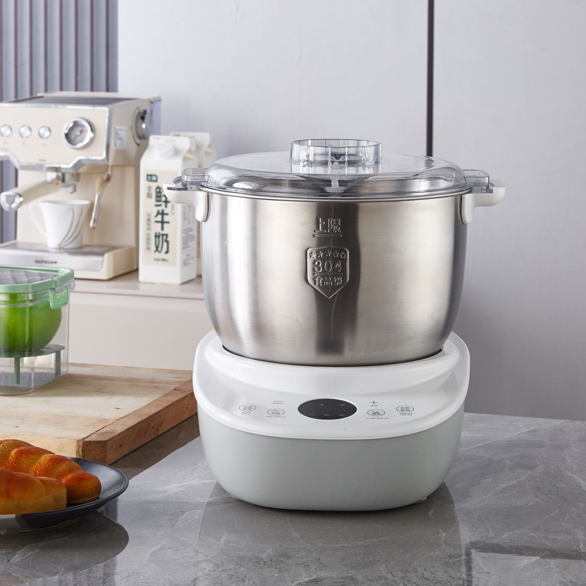 Robot pâtissier multifonction 6L, pétrin et mélangeur programmable