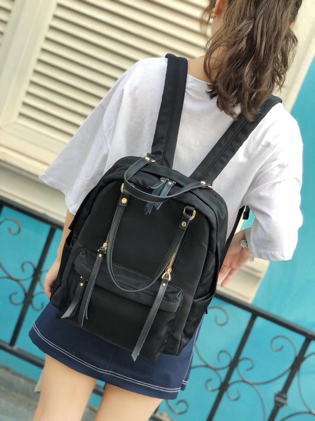 Backpack Women's 2023 New Casual All-match Oxford Cloth Backpack Foreign Trade Supply Female Student Schoolbag Travel Bag