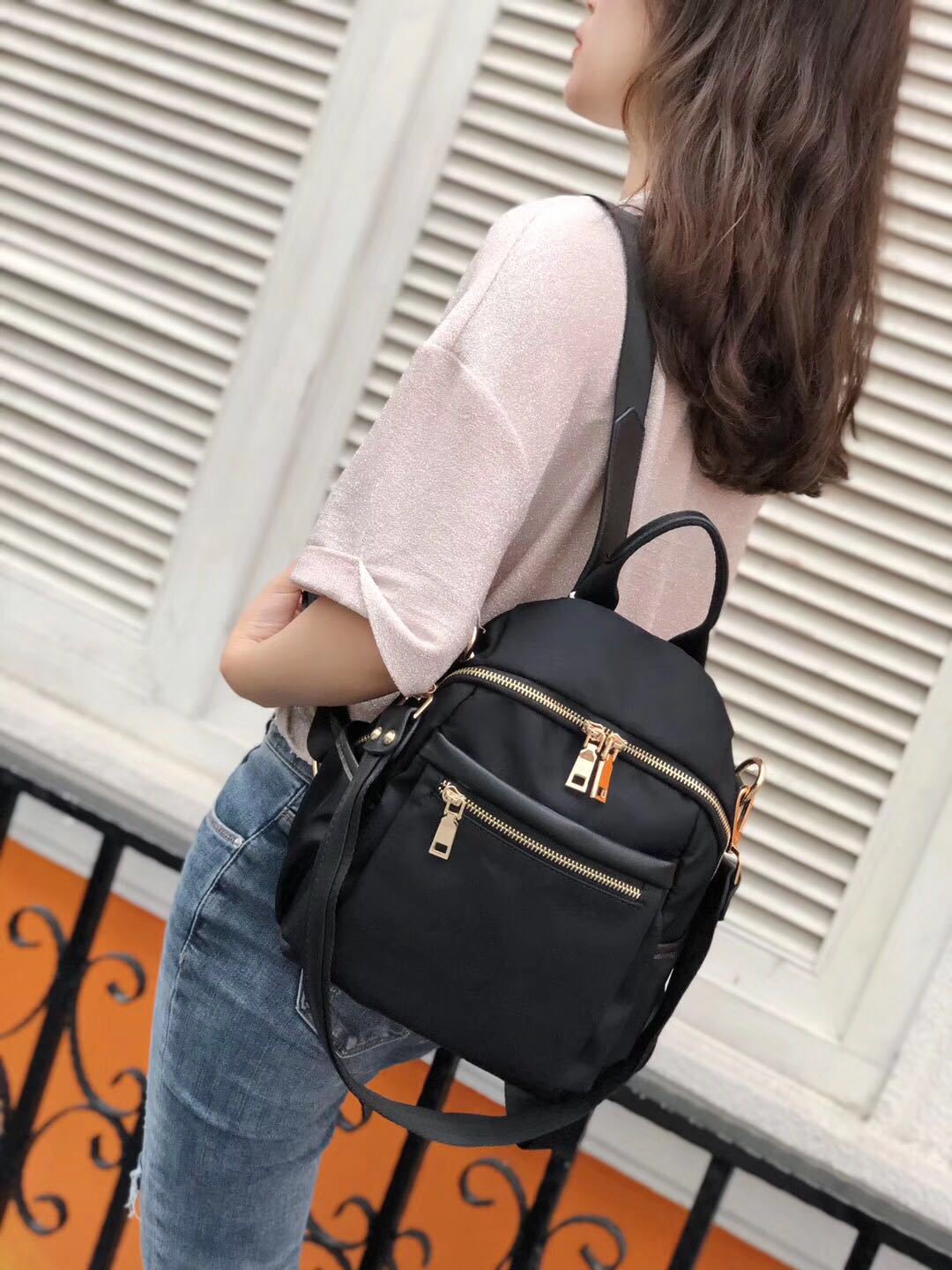 Backpack Women's 2023 New Casual All-match Oxford Cloth Backpack Foreign Trade Supply Female Student Schoolbag Travel Bag