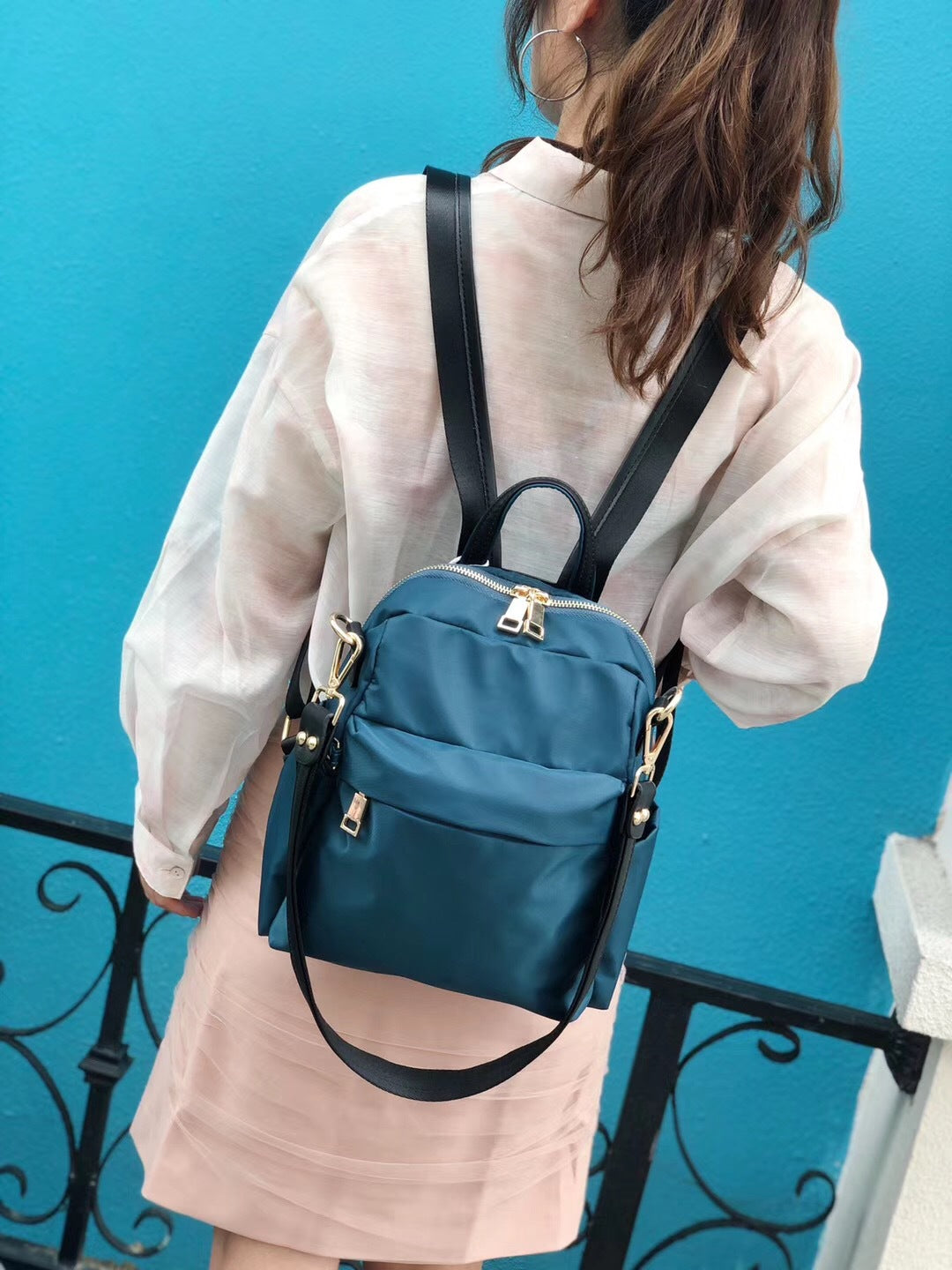 Backpack Women's 2023 New Casual All-match Oxford Cloth Backpack Foreign Trade Supply Female Student Schoolbag Travel Bag