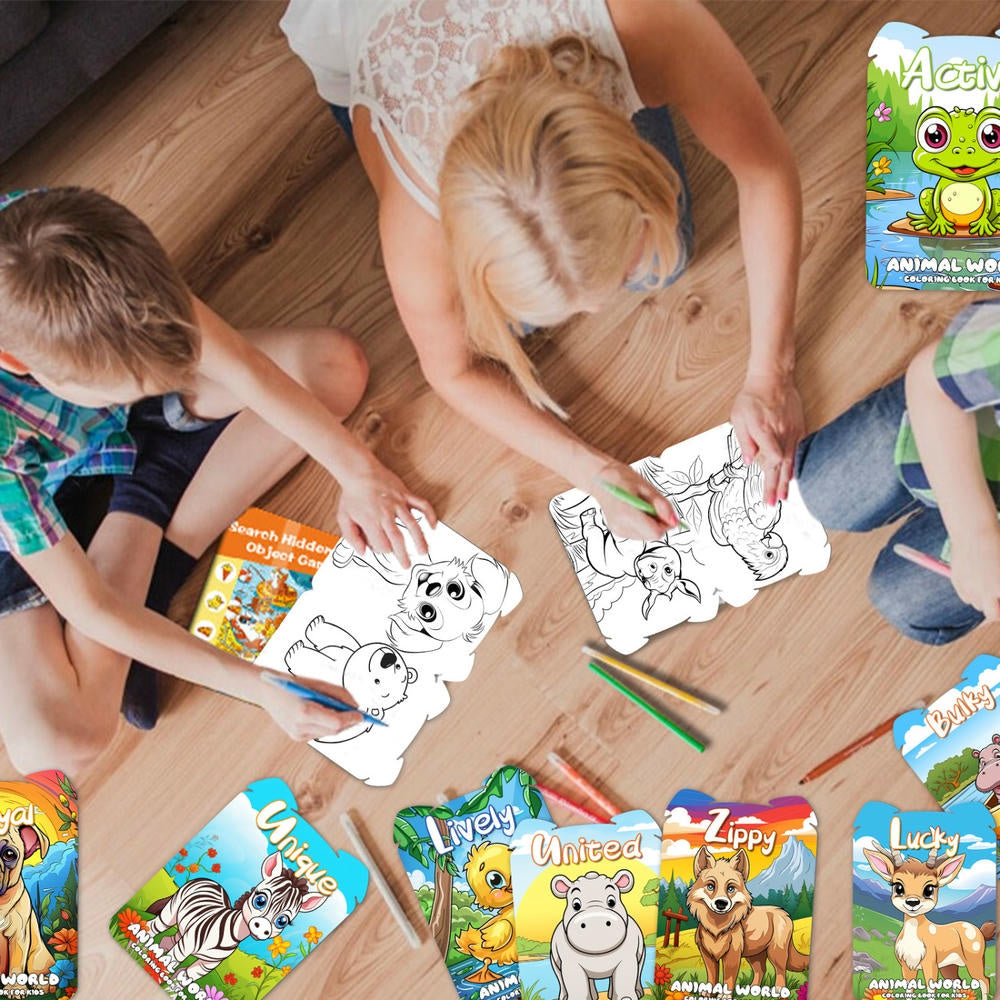 Coffret de 15 livres illustrés d'animaux pour l'éveil des enfants