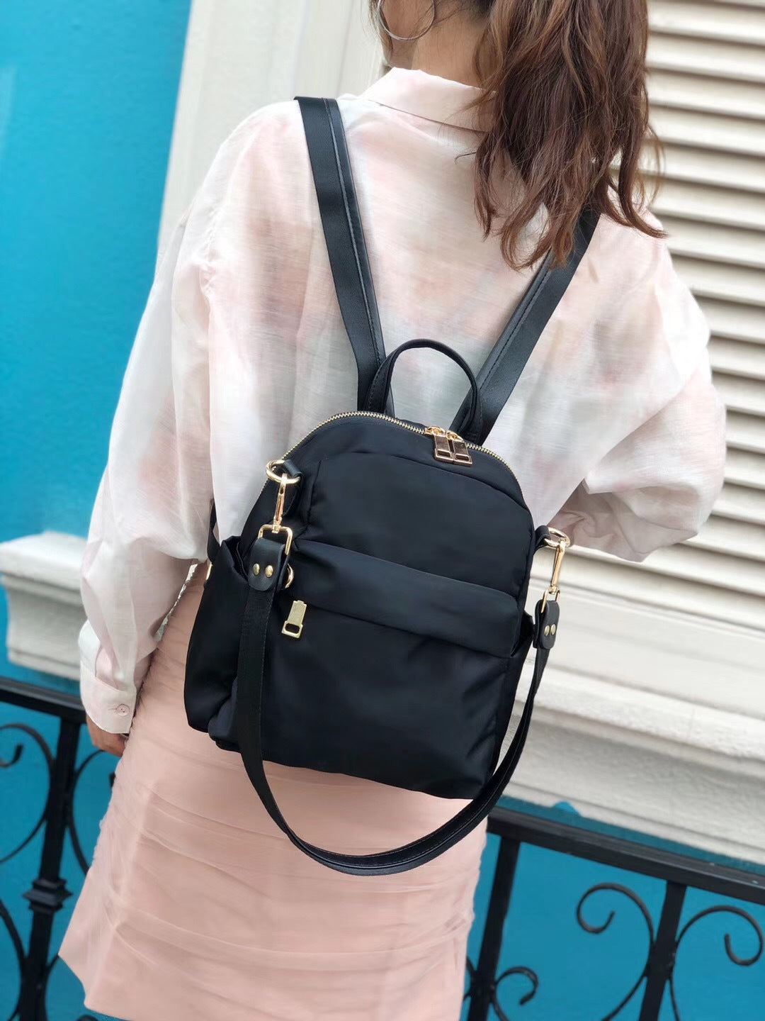 Backpack Women's 2023 New Casual All-match Oxford Cloth Backpack Foreign Trade Supply Female Student Schoolbag Travel Bag