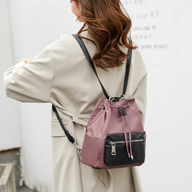 Backpack Women's 2023 New Casual All-match Oxford Cloth Backpack Foreign Trade Supply Female Student Schoolbag Travel Bag