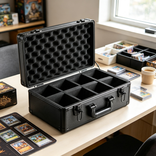 Boîte de rangement pour cartes gradées, verrou à clé, 4 emplacements