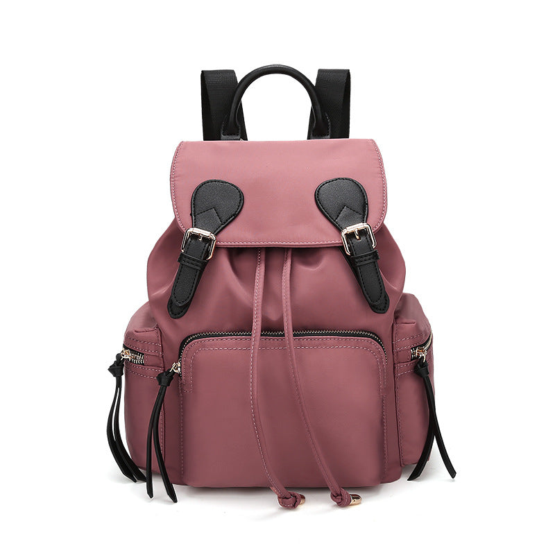 Backpack Women's 2023 New Casual All-match Oxford Cloth Backpack Foreign Trade Supply Female Student Schoolbag Travel Bag