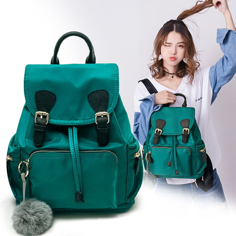 Backpack Women's 2023 New Casual All-match Oxford Cloth Backpack Foreign Trade Supply Female Student Schoolbag Travel Bag