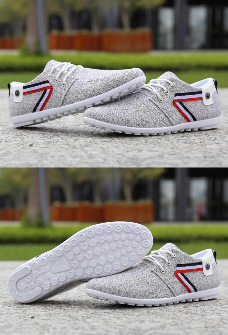 Chaussures homme en toile, semelle souple style Beijing