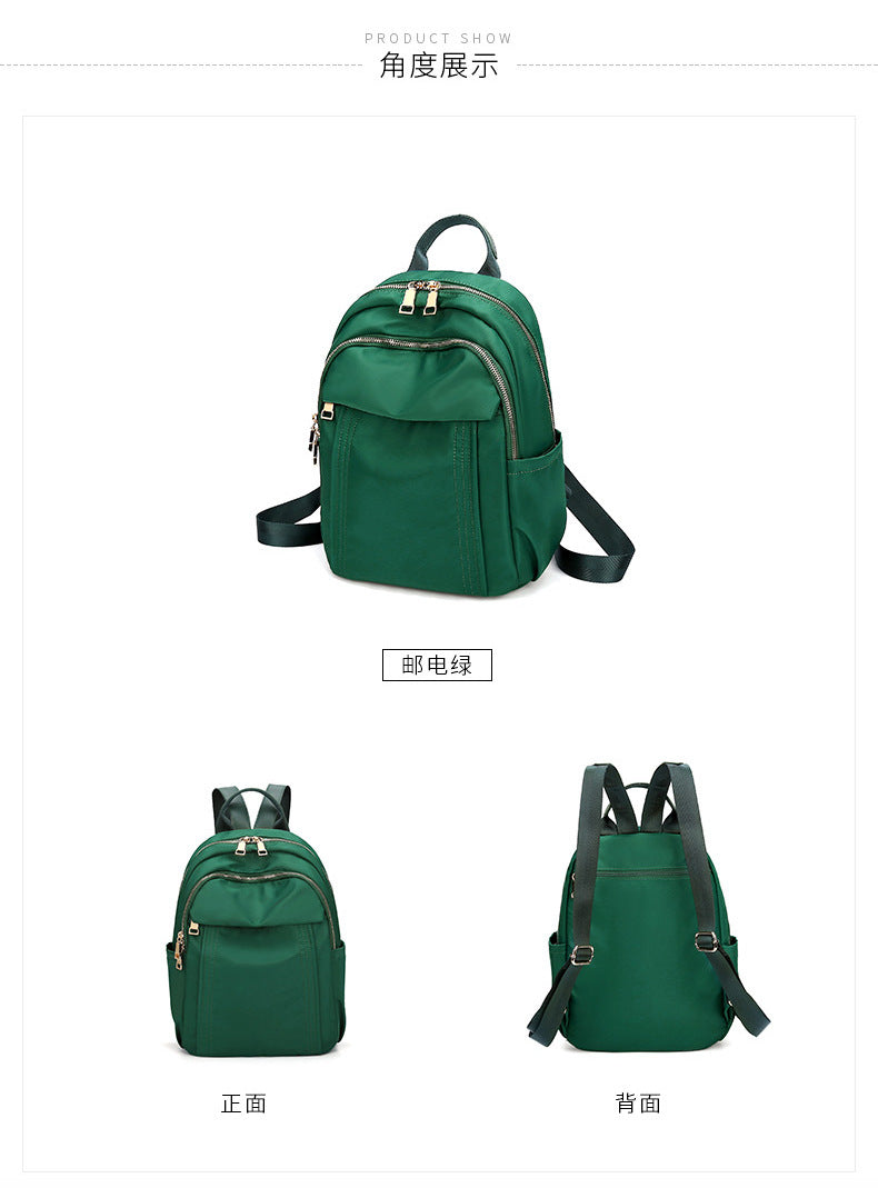 Backpack Women's 2023 New Casual All-match Oxford Cloth Backpack Foreign Trade Supply Female Student Schoolbag Travel Bag