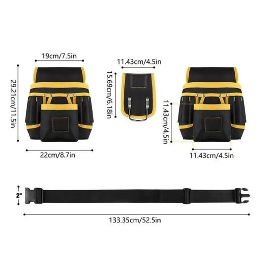 Ceinture porte-outils 26 poches, réglable et amovible