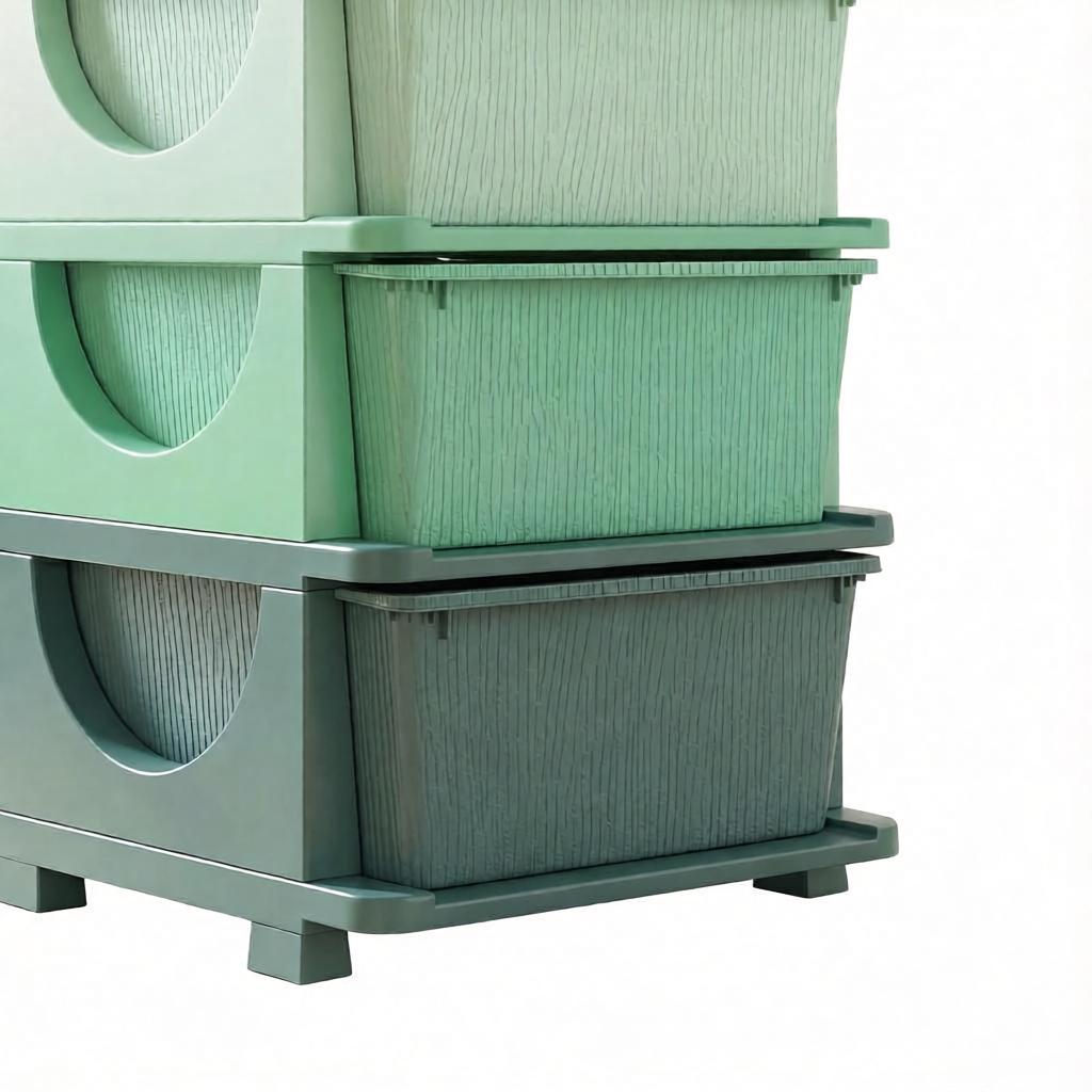 Tour de rangement 3 tiroirs pour jouets, hauteur enfant