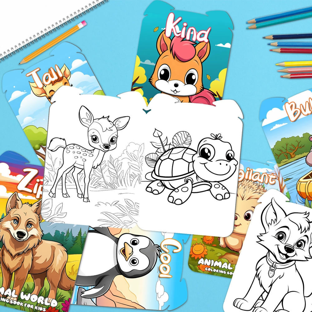 Coffret de 15 livres illustrés d'animaux pour l'éveil des enfants