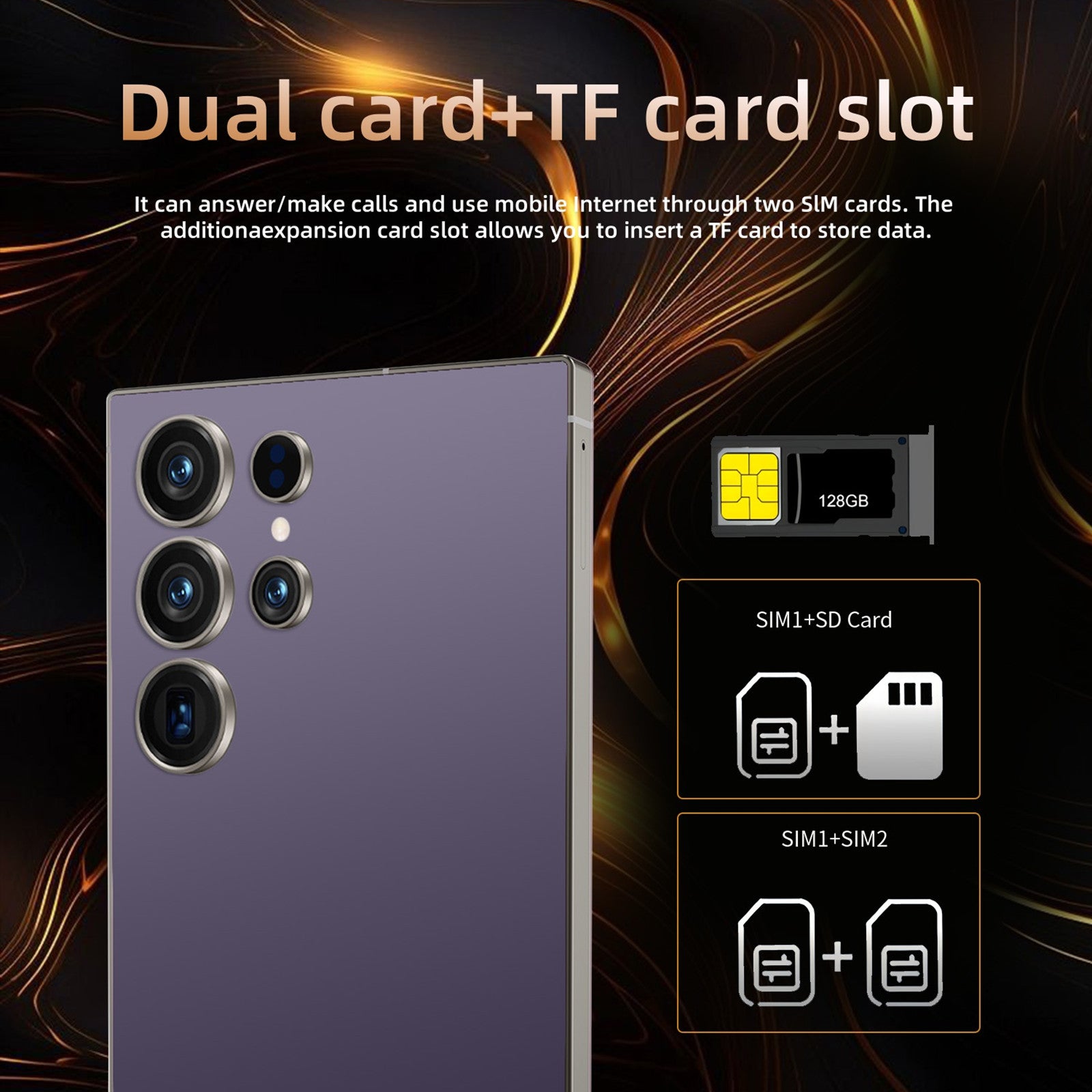 Smartphone débloqué 5G 8/256 Go, écran 6,8", 6800 mAh