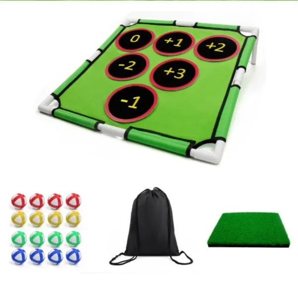 Tapis de golf chipping avec cible et tableau de score