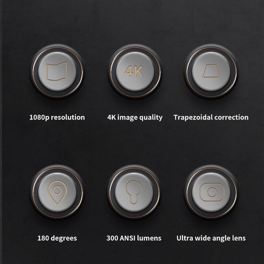 Mini vidéoprojecteur HD portable, rotatif 360°