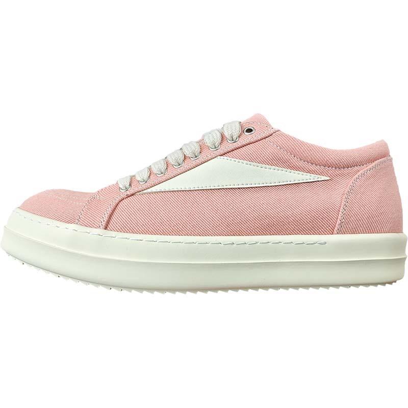Baskets basses en toile bicolore, style preppy unisexe