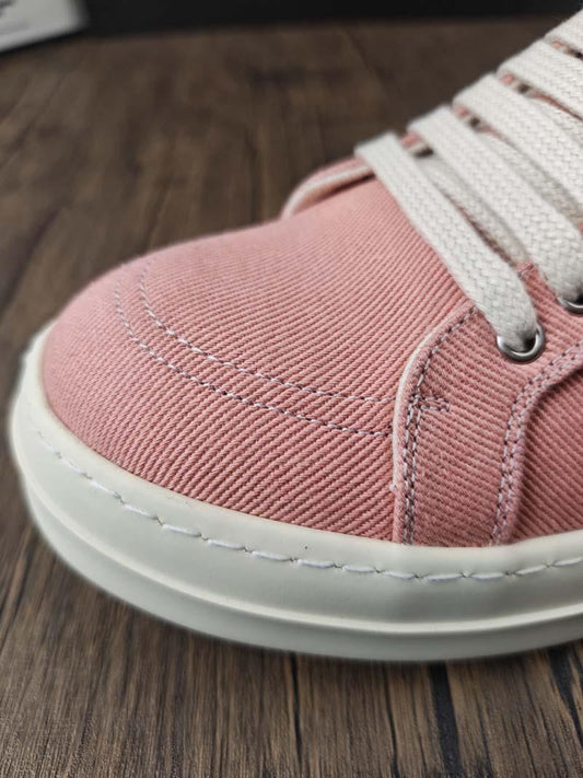 Baskets basses en toile bicolore, style preppy unisexe