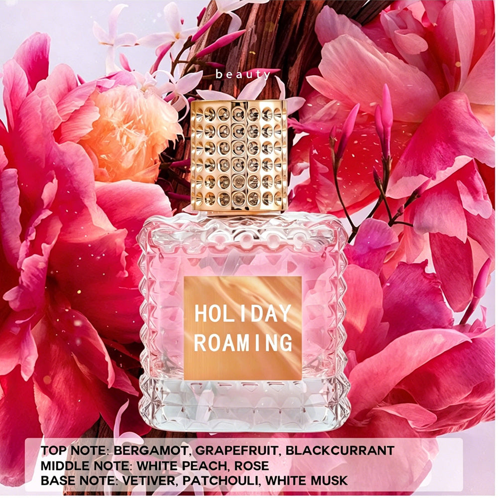 Eau de parfum florale fruitée, bergamote, pêche et musc