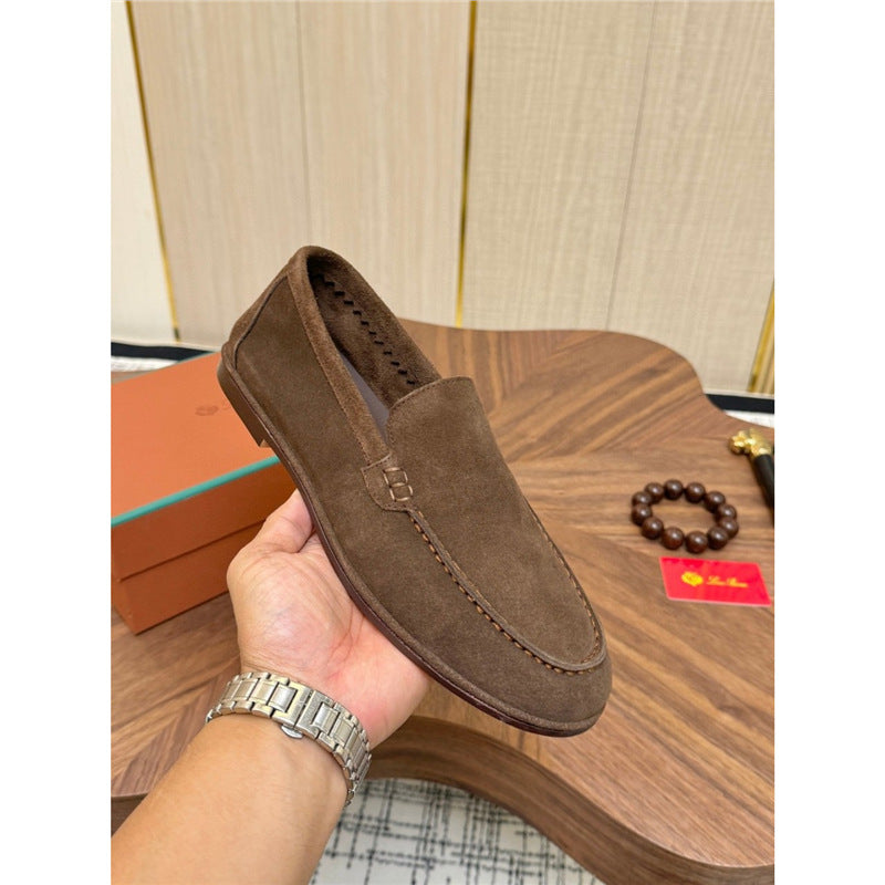 Mocassins homme en suède à enfiler, confort casual