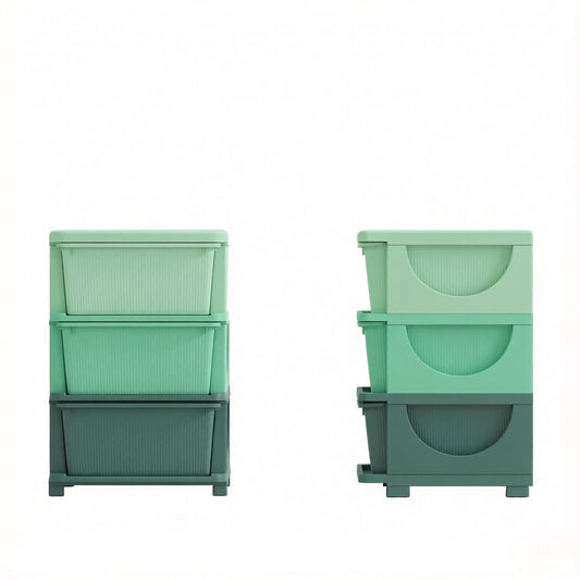 Tour de rangement 3 tiroirs pour jouets, hauteur enfant