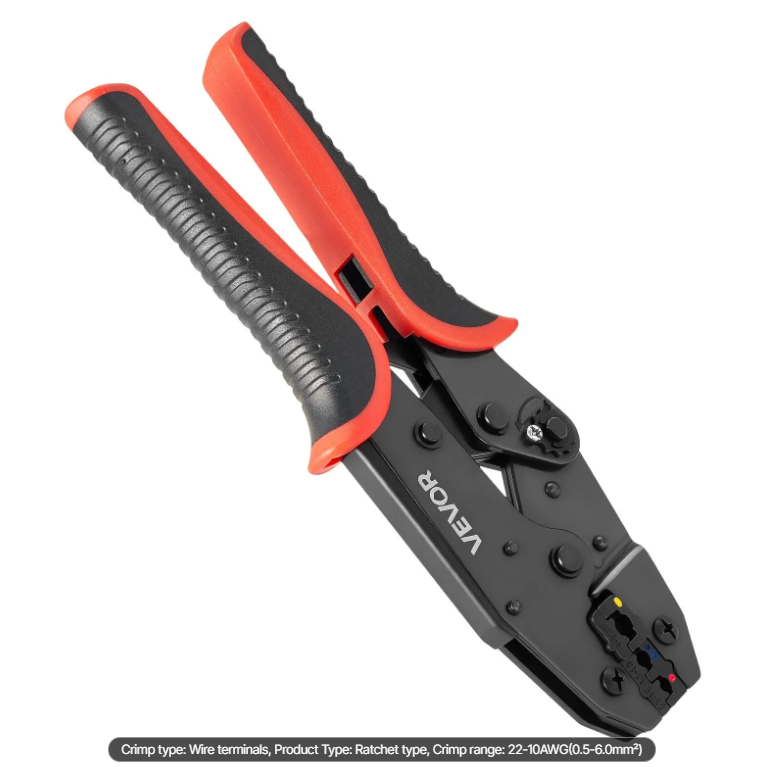 Pince à sertir à cliquet VEVOR 22-10 AWG, réglable
