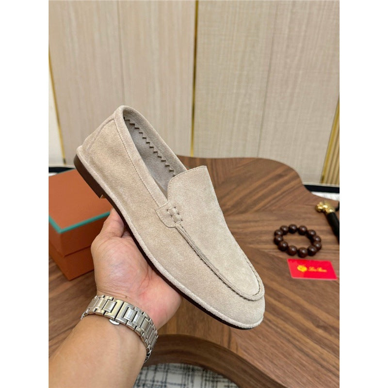 Mocassins homme en suède à enfiler, confort casual