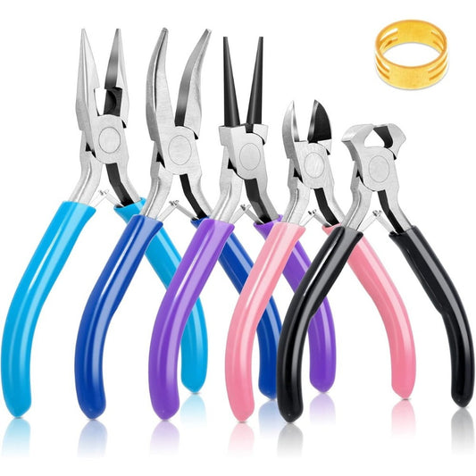 Coffret de 5 pinces multicolores pour bricolage et réparations