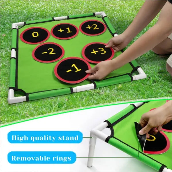 Tapis de golf chipping avec cible et tableau de score