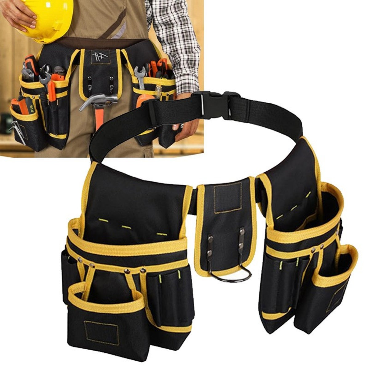 Ceinture porte-outils 26 poches, réglable et amovible