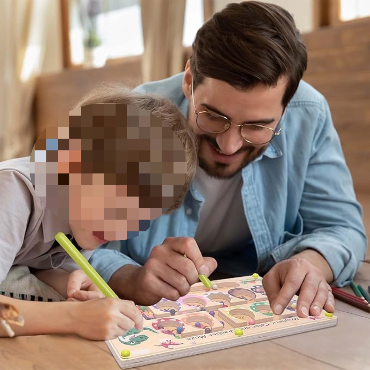 Labyrinthe magnétique avec stylo, jeu de concentration