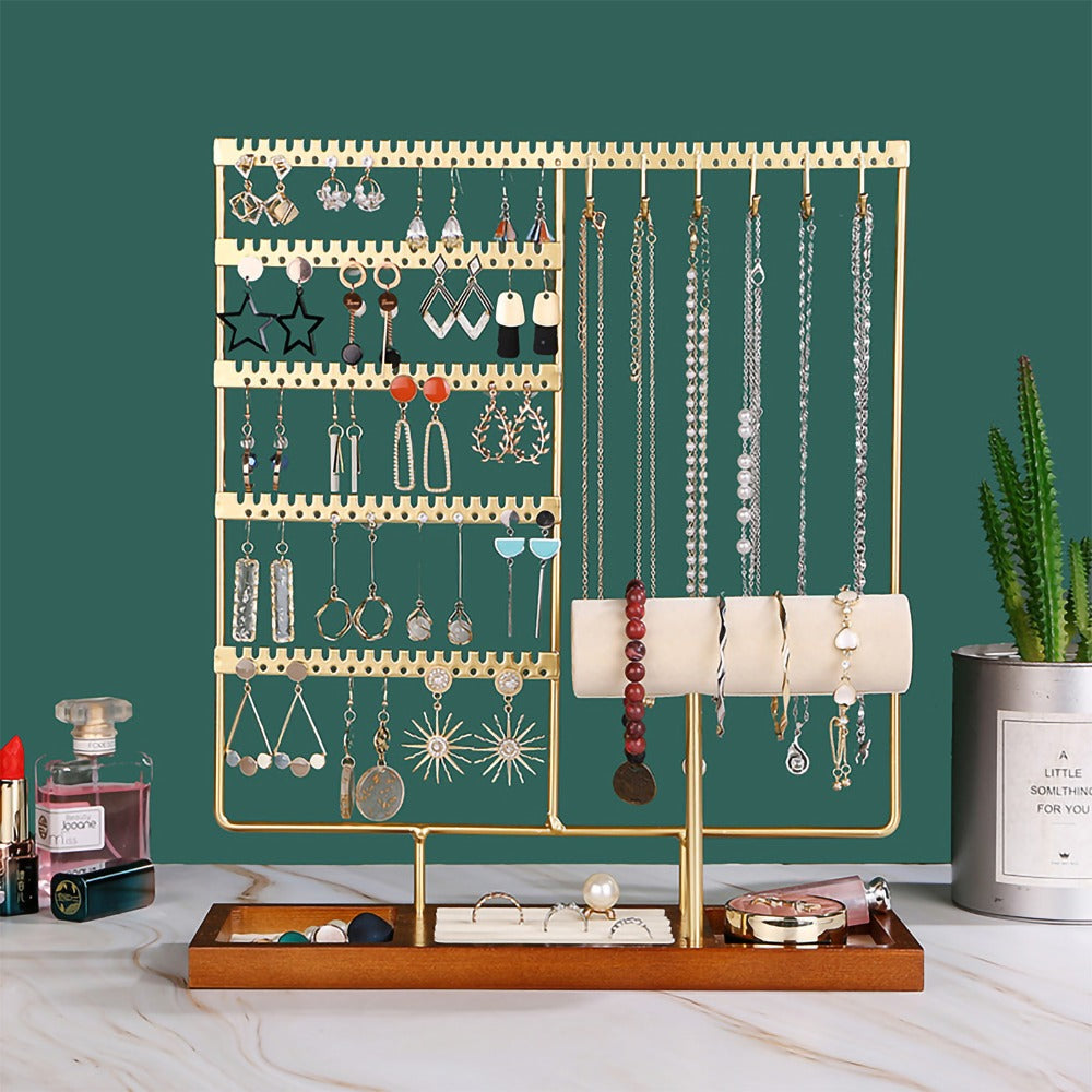 Organisateur à bijoux 5 niveaux, 108 trous à boucles d'oreilles
