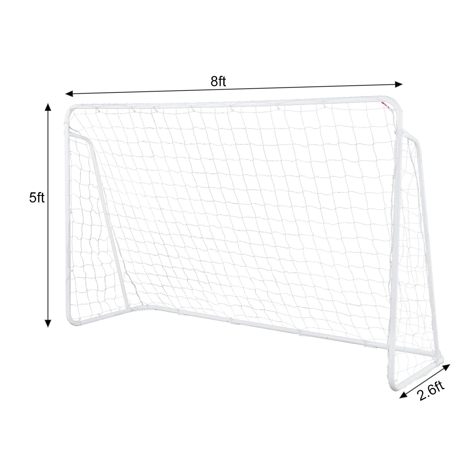 But de football 8x5 pieds, cadre acier, piquets inclus