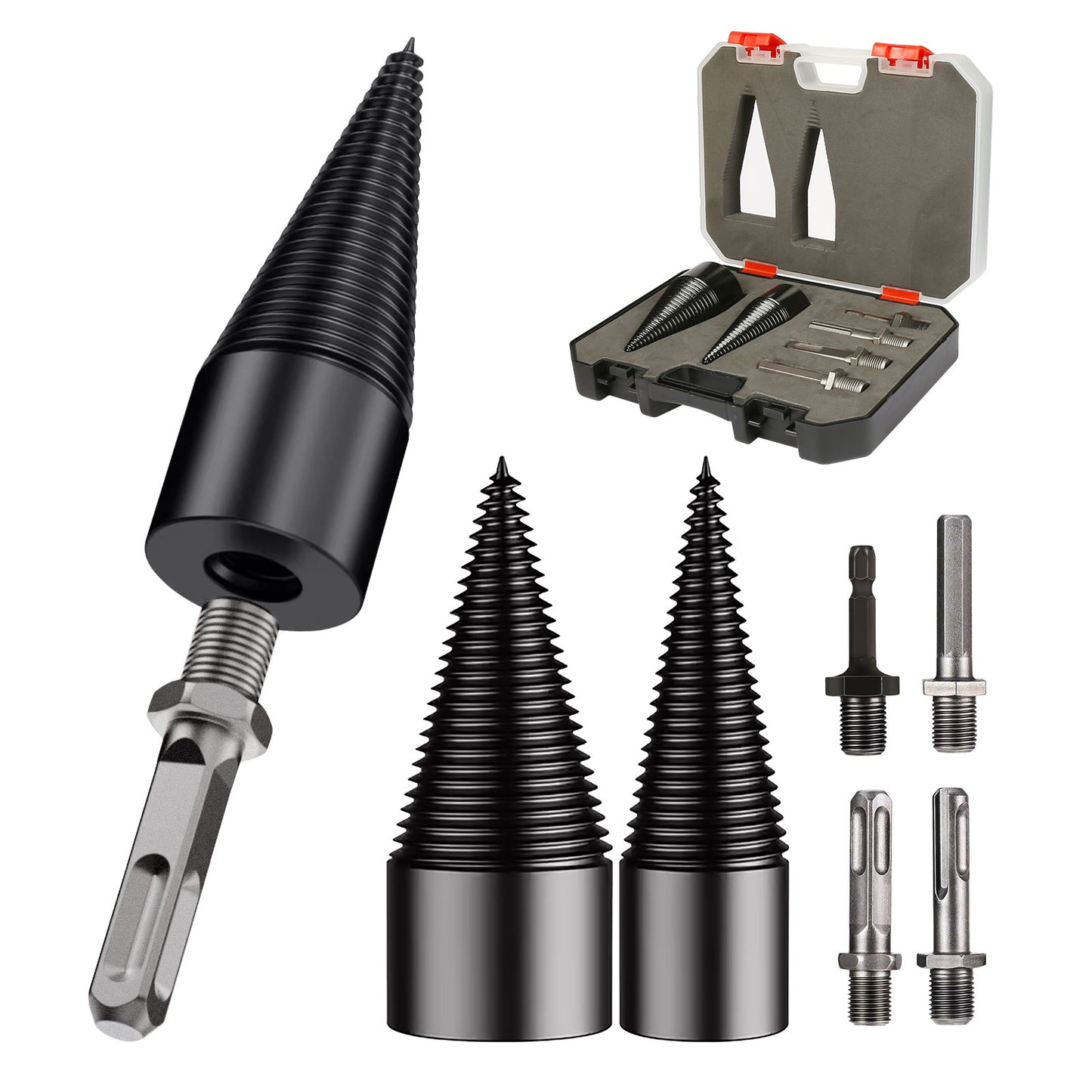 Set de 6 mèches fendeuses à bois 32/42 mm avec coffret