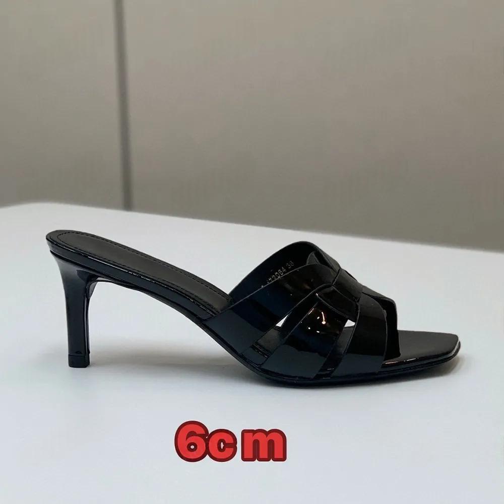 Sandales mules talon haut en cuir véritable, unisexe