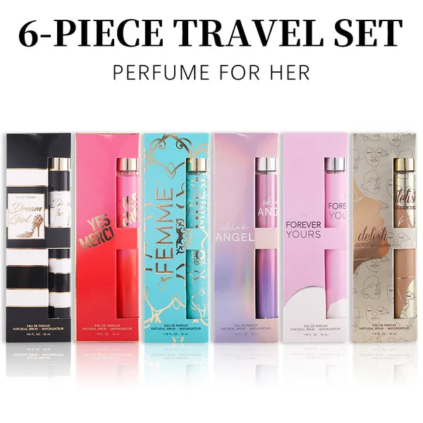 Coffret voyage 6 parfums femme - fragrances longue tenue