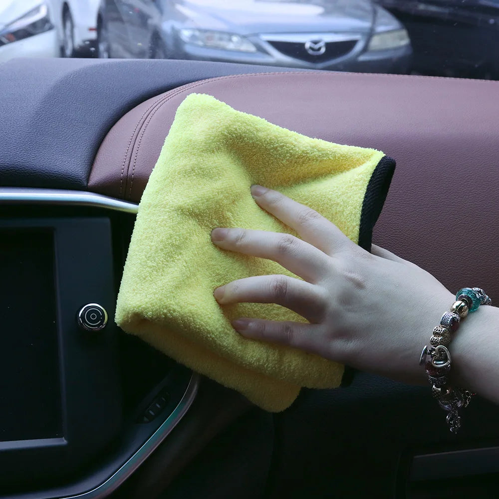Car Towel Solid Color Soft Square Car Cleaning Towel Microfiber Hair Hand Bathroom Towels