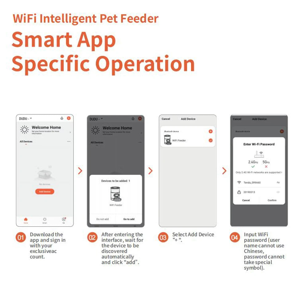 Distributeur de nourriture automatique intelligent pour animaux de compagnie, chat et chien, gamelle en acier inoxydable grande capacité avec application WIFI, enregistrement vocal et programmation pour l'alimentation des animaux.