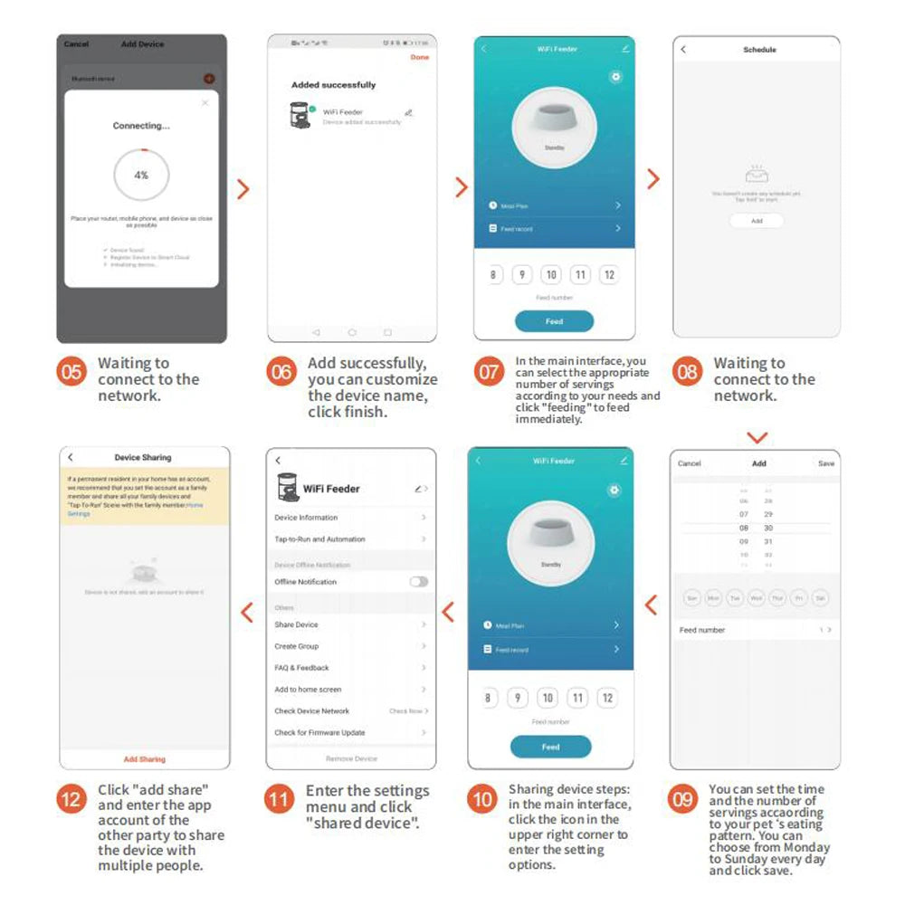 Distributeur de nourriture automatique intelligent pour animaux de compagnie, chat et chien, gamelle en acier inoxydable grande capacité avec application WIFI, enregistrement vocal et programmation pour l'alimentation des animaux.