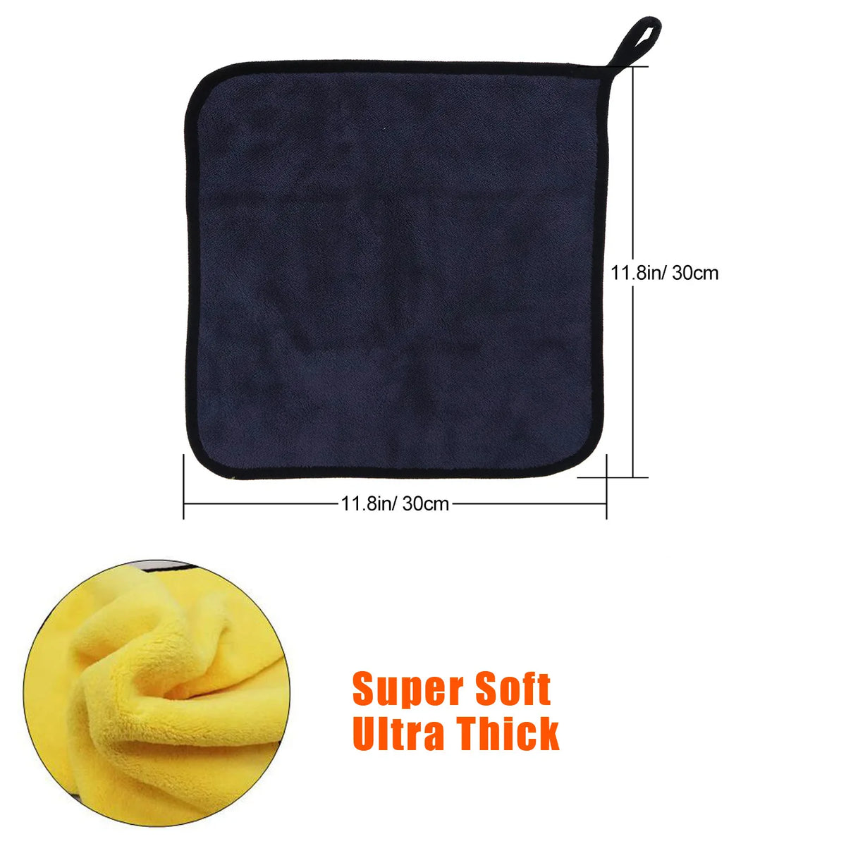 Car Towel Solid Color Soft Square Car Cleaning Towel Microfiber Hair Hand Bathroom Towels