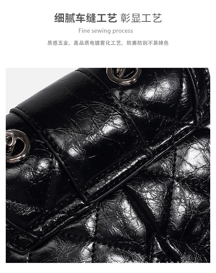 Sac à dos décontracté matelassé à chaîne pour femme, style coréen, tendance 2026, sac à dos polyvalent style Chanel