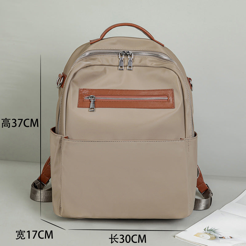 Backpack Women's 2023 New Casual All-match Oxford Cloth Backpack Foreign Trade Supply Female Student Schoolbag Travel Bag