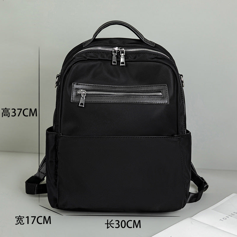 Backpack Women's 2023 New Casual All-match Oxford Cloth Backpack Foreign Trade Supply Female Student Schoolbag Travel Bag