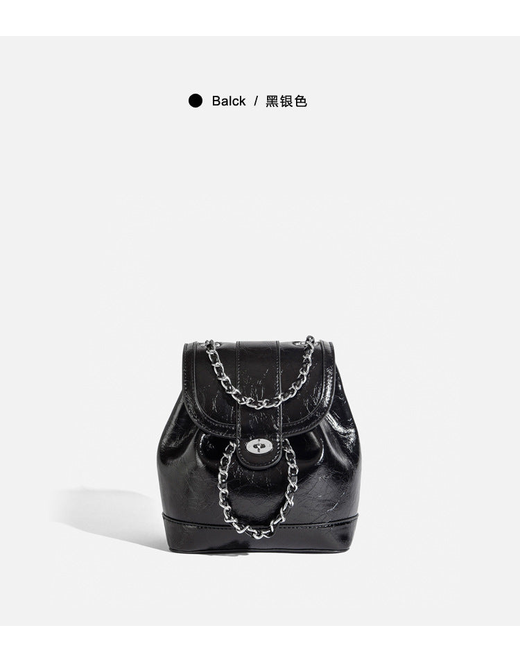 Sac à dos décontracté matelassé à chaîne pour femme, style coréen, tendance 2026, sac à dos polyvalent style Chanel