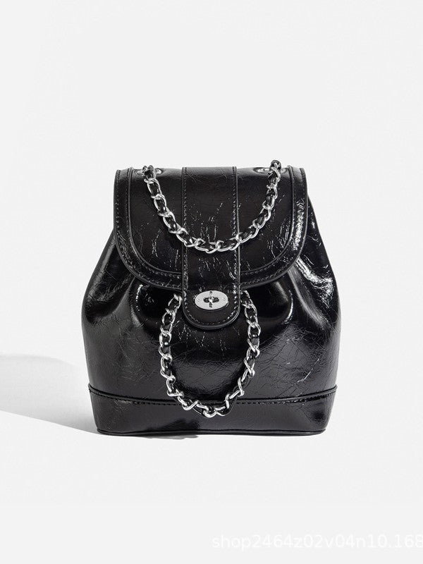 2026 New Korean Style Fashionable Quilted Chain Casual Women's Backpack, Chanel-Style Versatile Backpack