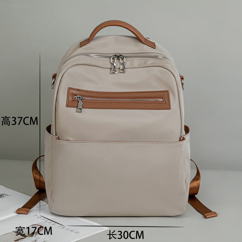 Backpack Women's 2023 New Casual All-match Oxford Cloth Backpack Foreign Trade Supply Female Student Schoolbag Travel Bag