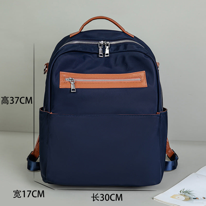 Backpack Women's 2023 New Casual All-match Oxford Cloth Backpack Foreign Trade Supply Female Student Schoolbag Travel Bag